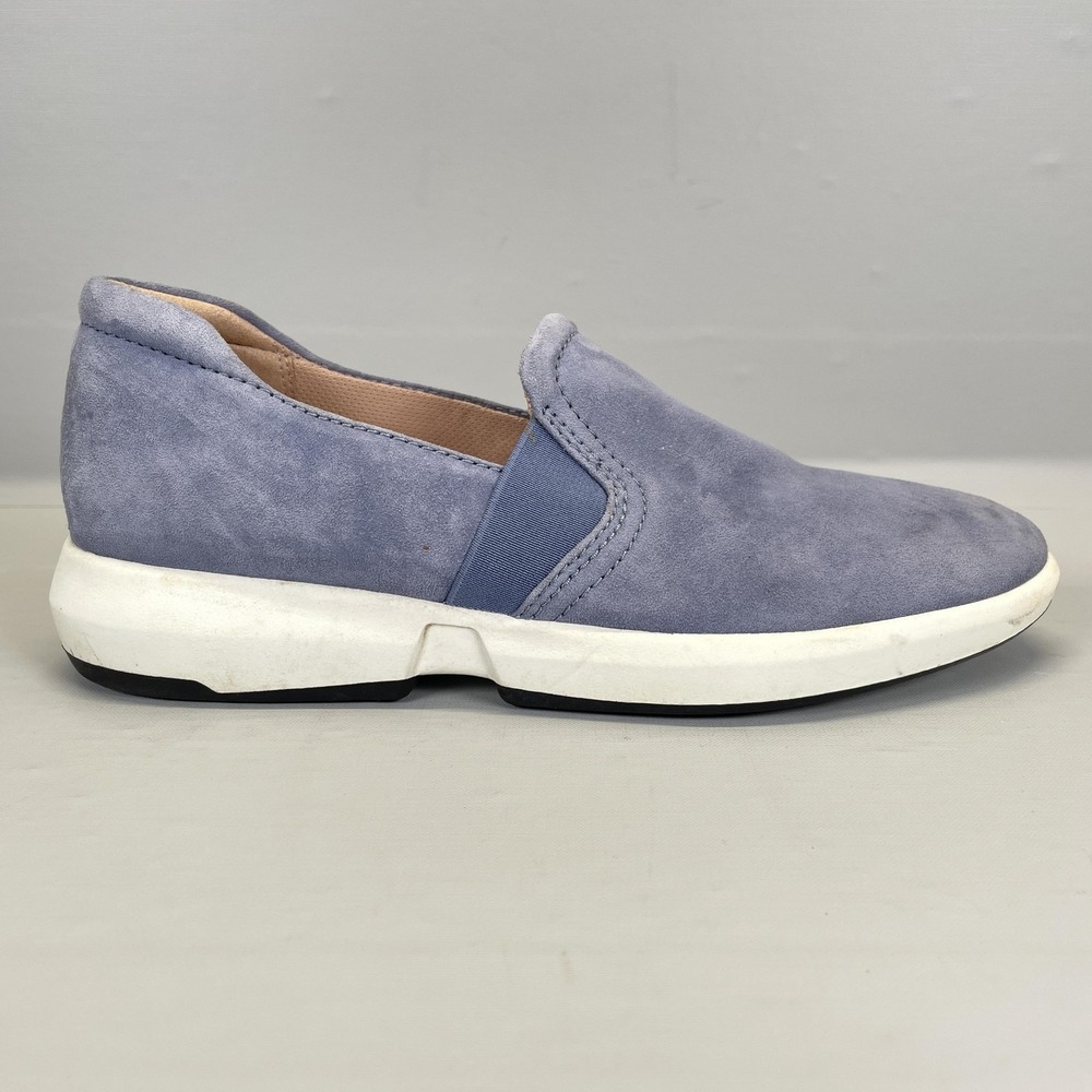 27 Edit Dionne Shoes Womens Size 6.5 Blue Suede Slip On Casual Comfort Sneakers